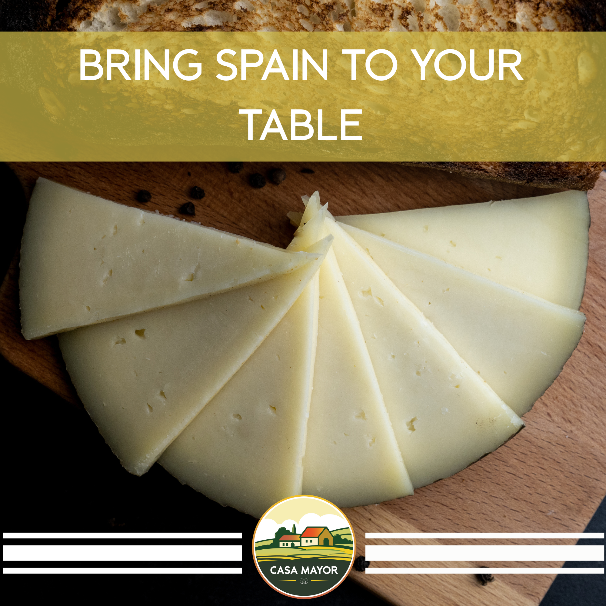 Manchego Cheese D.O.P – Approx. 1 lb Wheel + Free Ibérico Ham (1 oz) & Ibérico Loin (1 oz) by Fermín – Authentic Spanish Tapas Pairing – Product of Spain by Casa Mayor